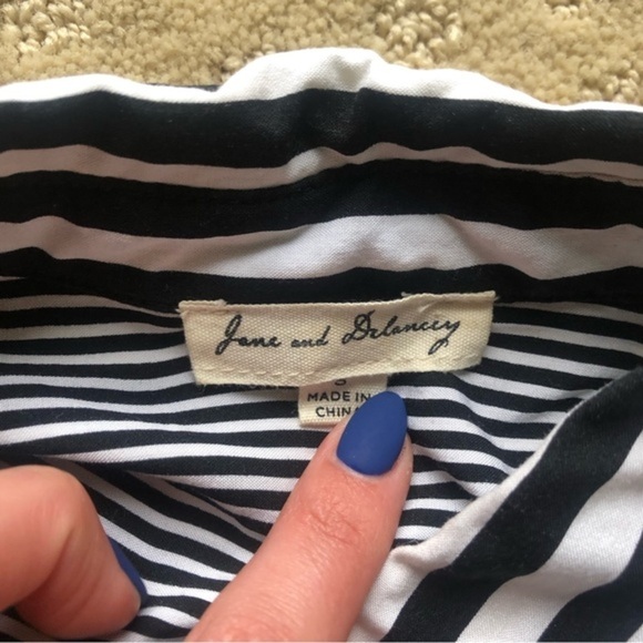 Jane and Delancey Sz S striped shirt - Picture 6 of 7
